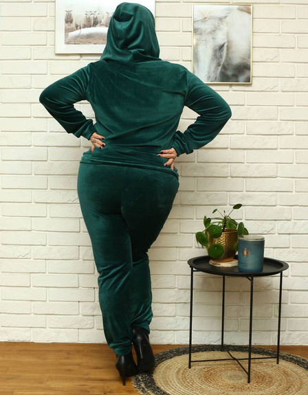 MOON KOMPLET DRES WELUROWY 8216 PLUS SIZE