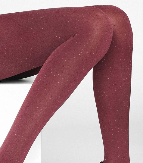 MARILYN BŁYSZCZĄCE RAJSTOPY SHINE E57 - CZERWONE WINO