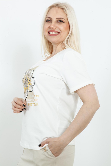 SABRA KOSZULKA DAMSKA STOKROTKA 24Y09B0117 - BEŻ