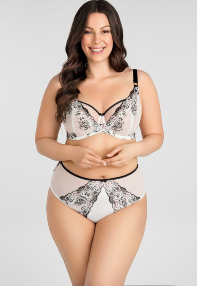 GORSENIA BIUSTONOSZ SOFT K840 BLACK-WHITE - BIAŁY