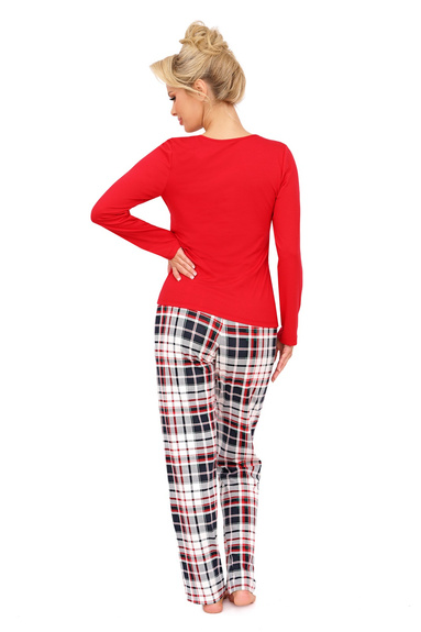 DONNA PIŻAMA DAMSKA HO HO LONG - CZERWONY