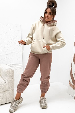 MOON KOMPLET DRES BAWEŁNIANY OCIEPLANY VE102