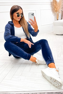 MOON KOMPLET DRES WELUROWY ZAMEK 829