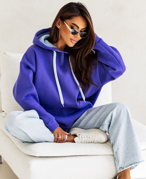 MOON BLUZA DAMSKA 82131 - FIOLETOWY