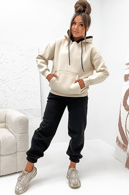 MOON KOMPLET DRES BAWEŁNIANY OCIEPLANY VE102