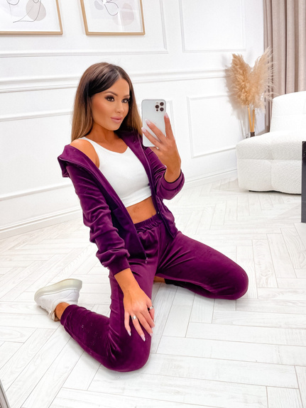 MOON KOMPLET DRES WELUROWY ZAMEK 829