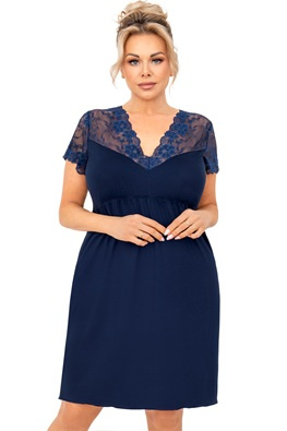DONNA KOSZULA NOCNA LIVIA PLUS - GRANATOWY