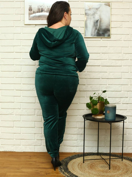 MOON KOMPLET DRES WELUROWY 8216 PLUS SIZE