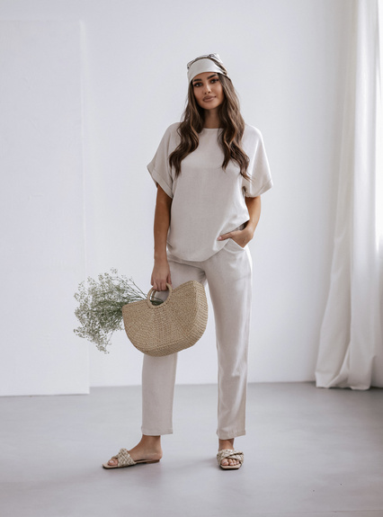 MOON KOMPLET LNIANY VE41 - BEŻOWY