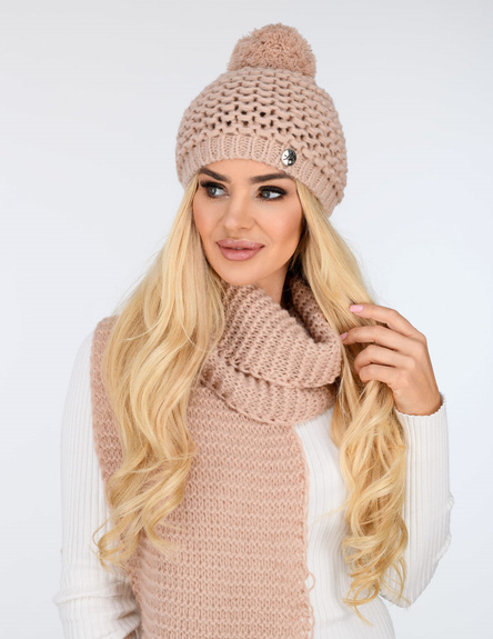 LEMA KOMPLET DAMSKI GRUBY VIVI CZAP+SZAL