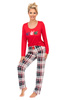 DONNA PIŻAMA DAMSKA HO HO LONG - CZERWONY