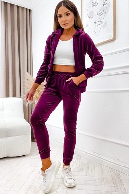 MOON KOMPLET DRES WELUROWY ZAMEK 829