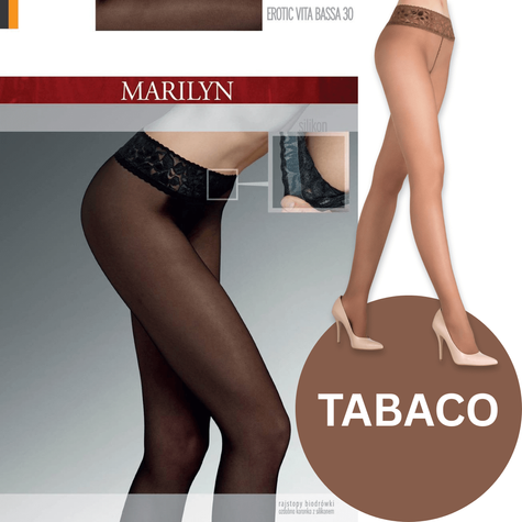 MARILYN RAJSTOPY EROTIC VITA BASSA 30 - TABACO