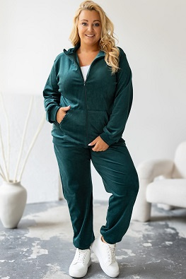 MOON KOMPLET DRES WELUROWY 772 PLUS SIZE