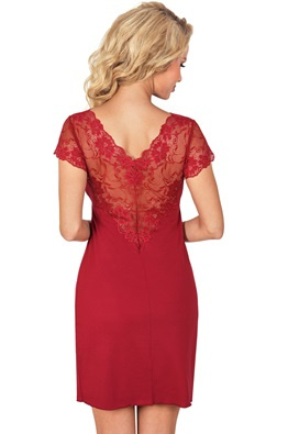 DONNA KOSZULA NOCNA ISMENA - BURGUNDOWY