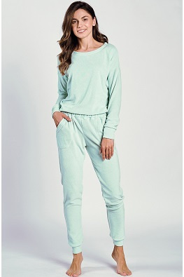 TARO PIŻAMA DAMSKA DŁUGA JASSIE 3243 FROTTE