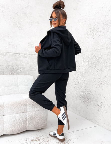 MOON KOMPLET DRES WISKOZOWY 82147 - CZARNY