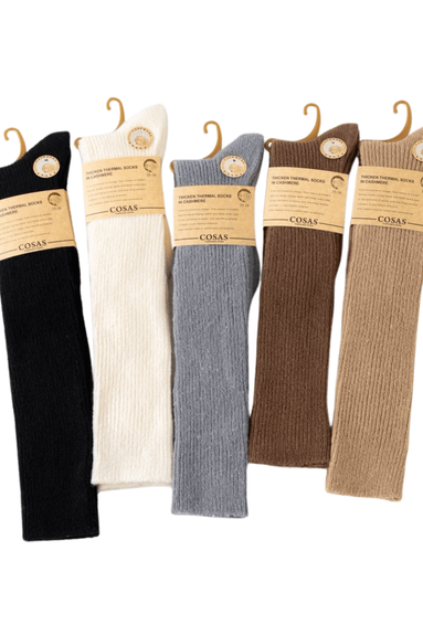 COSAS PODKOLANÓWKI DAMSKIE KASZMIROWE BDP8-95 beżowy