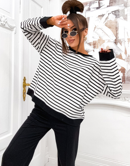 MOON KOMPLET DRES BAWEŁNIANY 509 - CZARNY