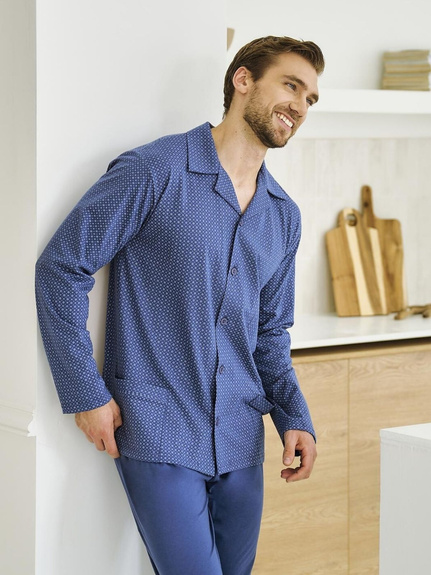 TARO PIŻAMA MĘSKA DŁUGA DEREK