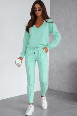 MOON KOMPLET DRES BAWEŁNIANY VE59 - MIĘTOWY