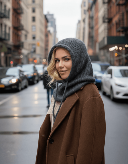 LEMA KAPTUR-KOMIN ZIMOWY 1702 - ciemny szary