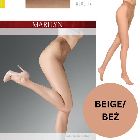 MARILYN RAJSTOPY NUDO 15 BEŻ