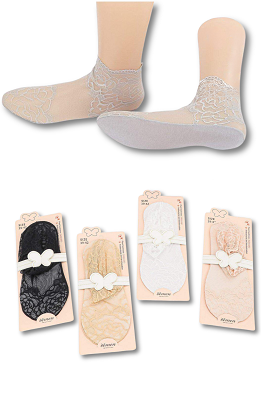 OEMEN SKARPETKI DAMSKIE KORONKOWE CW-200 4PARY