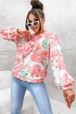 MOON BLUZA DAMSKA 708 - BRZOSKWINIOWY