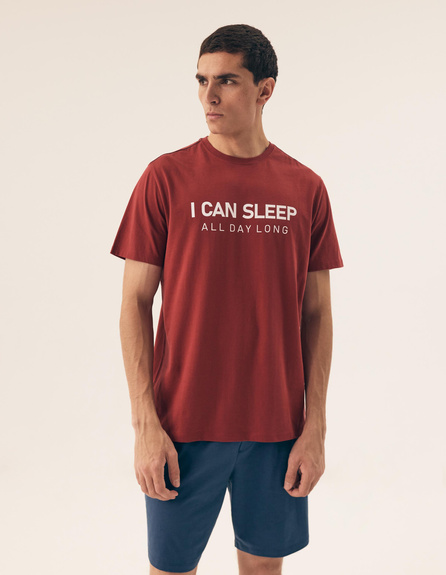 HENDERSON PIŻAMA MĘSKA 42614 SLEEPER - BORDO