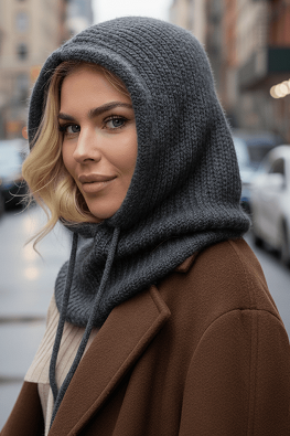 LEMA KAPTUR-KOMIN ZIMOWY 1702 - ciemny szary