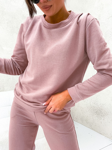 MOON KOMPLET DRES BAWEŁNIANY 8255 CLASSIC - PUDROWY