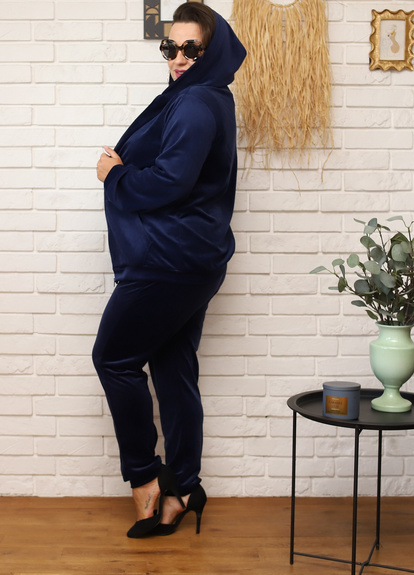 MOON KOMPLET DRES WELUROWY 8216 PLUS SIZE