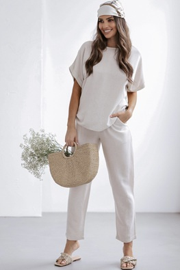 MOON KOMPLET LNIANY VE41 - BEŻOWY