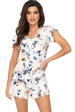 DONNA PIŻAMA DAMSKA ASTRID 1/2 - ECRU