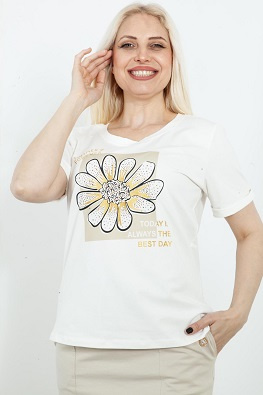 SABRA KOSZULKA DAMSKA STOKROTKA 24Y09B0117 - BEŻ