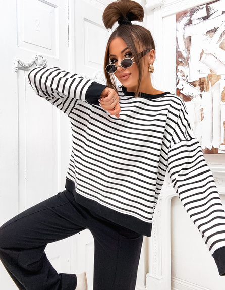 MOON KOMPLET DRES BAWEŁNIANY 509 - CZARNY