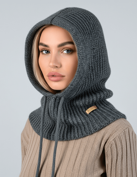 LEMA KAPTUR-KOMIN ZIMOWY 1702 - ciemny szary