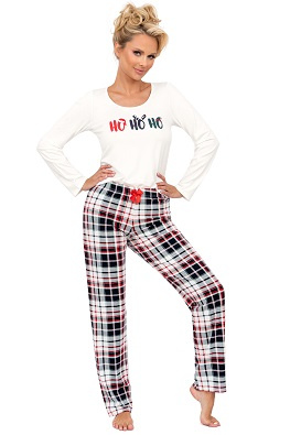 DONNA PIŻAMA DAMSKA HO HO LONG - ECRU