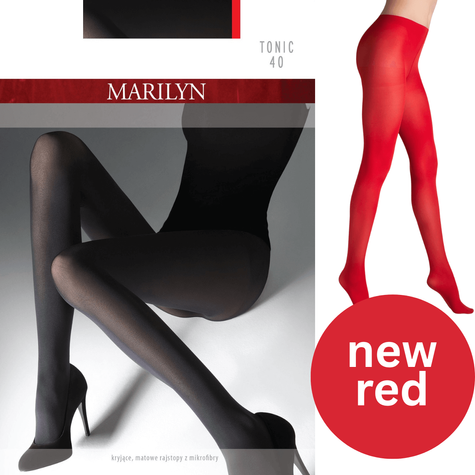 MARILYN RAJSTOPY TONIC 40 - new red/czerwony