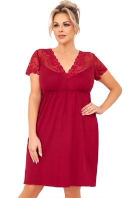 DONNA KOSZULA NOCNA LIVIA PLUS - BURGUND