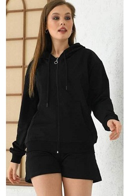 MOON KOMPLET DRES BAWEŁNIANY 003 CZARNY